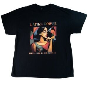 Latina‎ Power Graphic T-Shirt XL Black Gildan Heavy Cotton